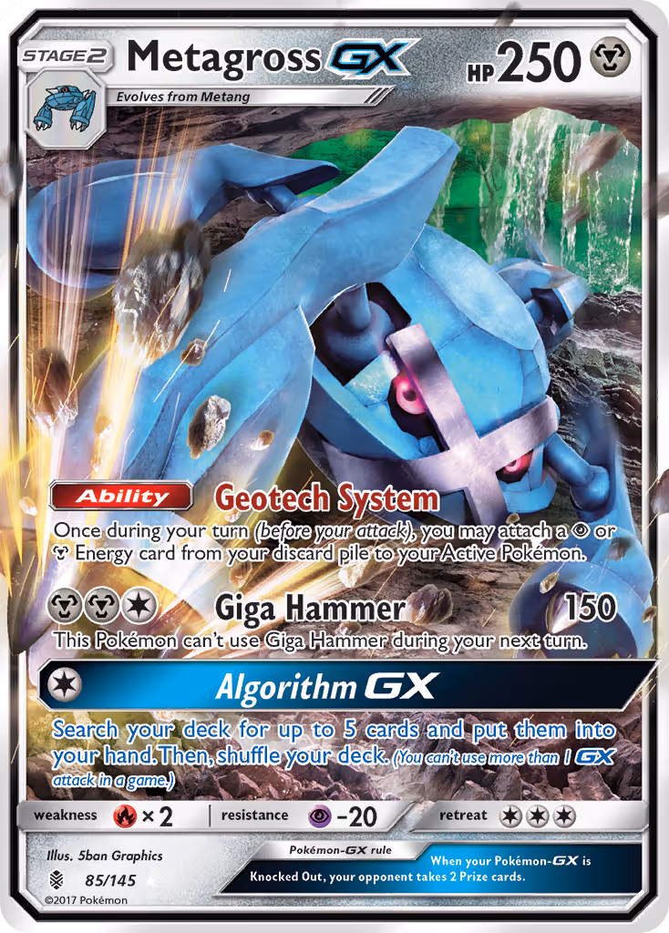 Metagross GX 85/145 Pokemon card