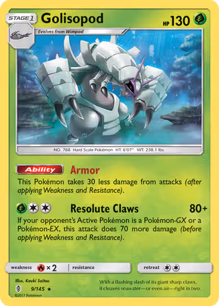 Golisopod 9/145 Pokemon card