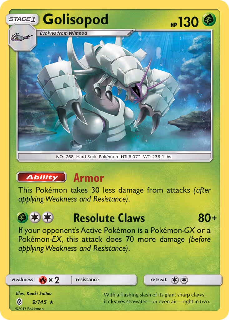 Golisopod 9/145 Pokemon card