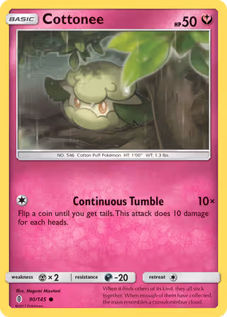 Cottonee 90/145 Pokemon card
