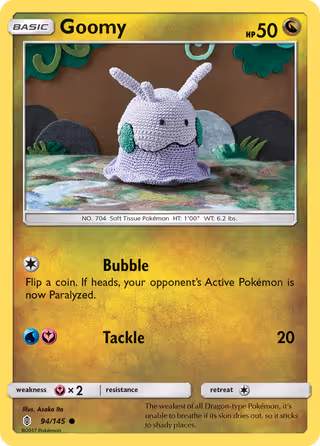 Goomy 94/145 Pokemon card