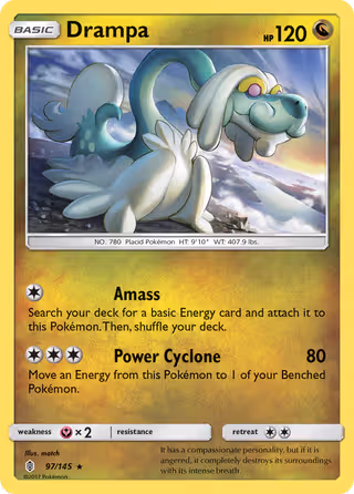 Drampa 97/145 Pokemon card