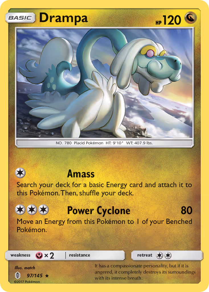 Drampa 97/145 Pokemon card