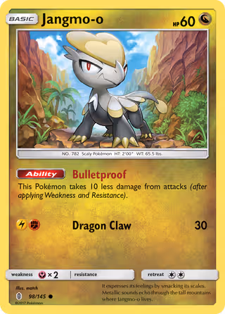 Jangmo-o 98/145 Pokemon card
