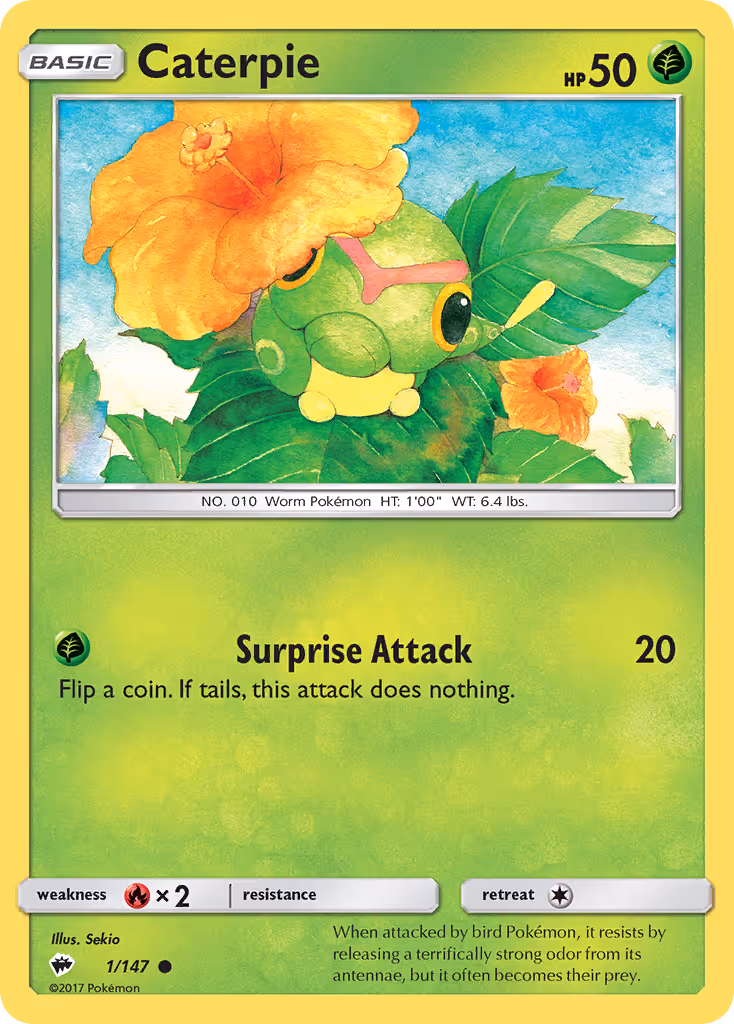 Caterpie 1/147 Pokemon card