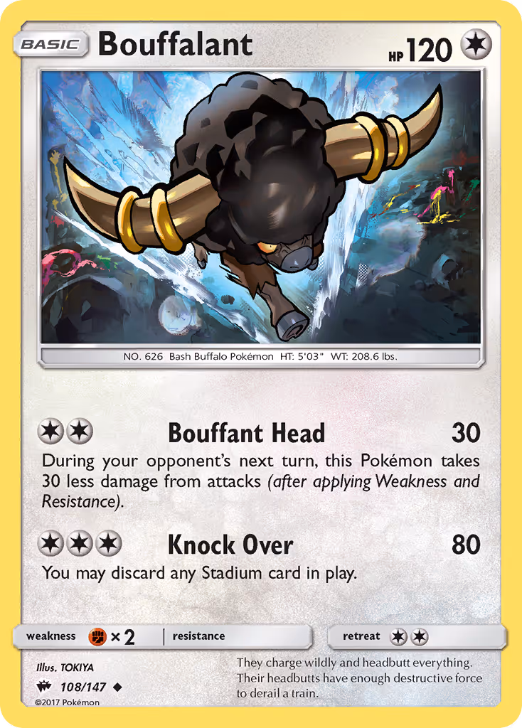 Bouffalant 108/147 Pokemon card