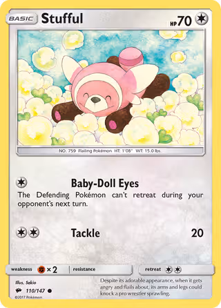 Stufful 110/147 Pokemon card