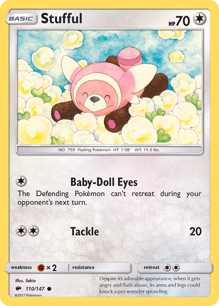 Stufful 110/147 Pokemon card