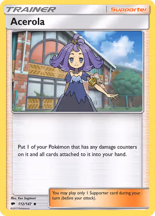 Acerola 112/147 Pokemon card