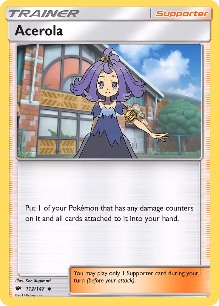 Acerola 112/147 Pokemon card