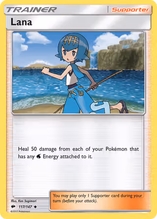 Lana 117/147 Pokemon card