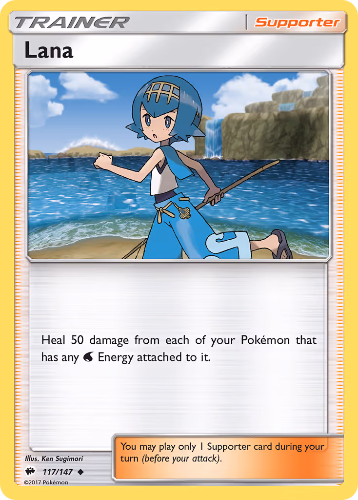 Lana 117/147 Pokemon card