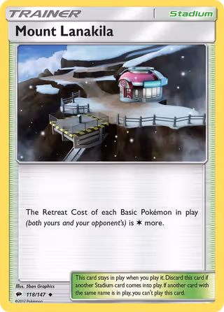 Mount Lanakila 118/147 Pokemon card