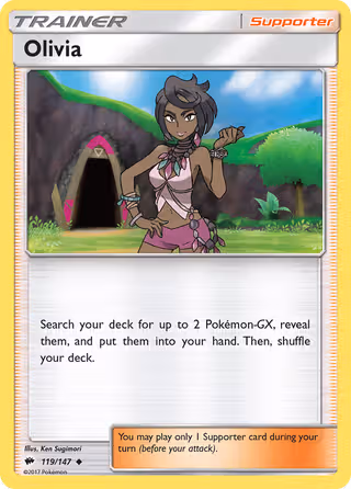 Olivia 119/147 Pokemon card