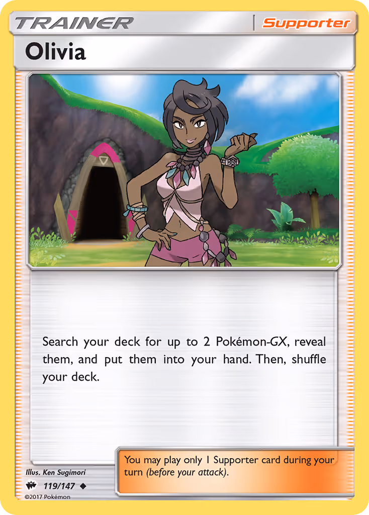 Olivia 119/147 Pokemon card