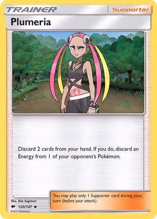 Plumeria 120/147 Pokemon card