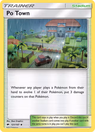 Po Town 121/147 Pokemon card