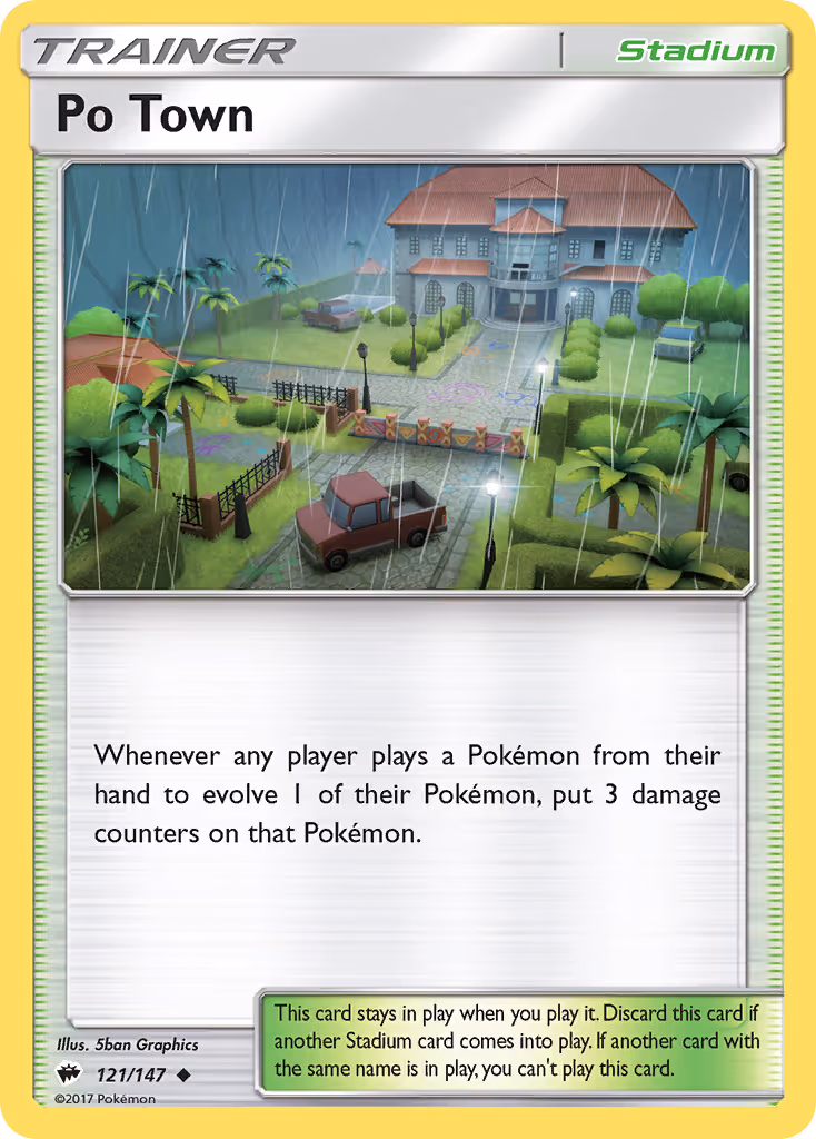 Po Town 121/147 Pokemon card