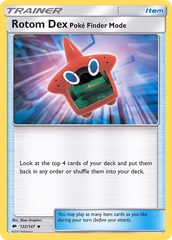 Rotom Dex—Poké Finder Mode 122/147 Pokemon card