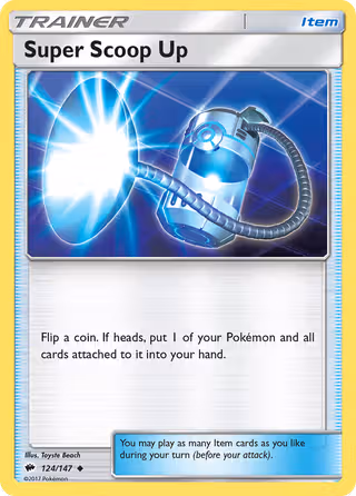 Super Scoop Up 124/147 Pokemon card