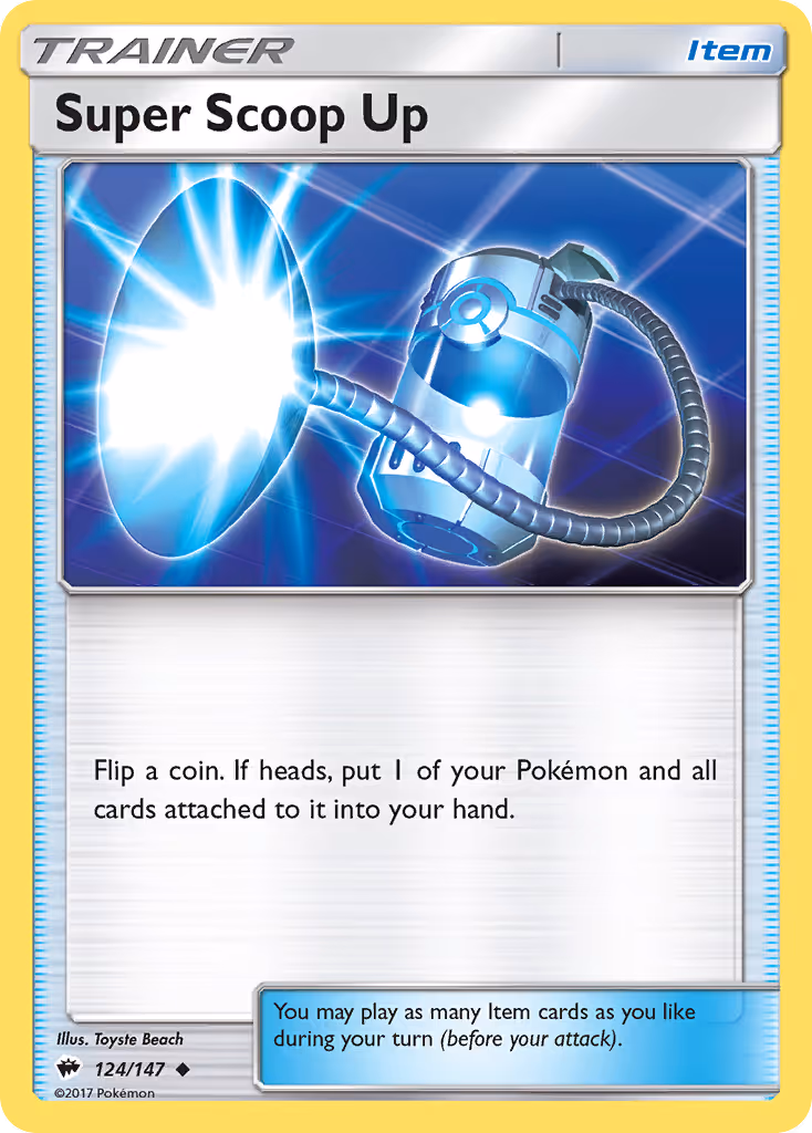 Super Scoop Up 124/147 Pokemon card