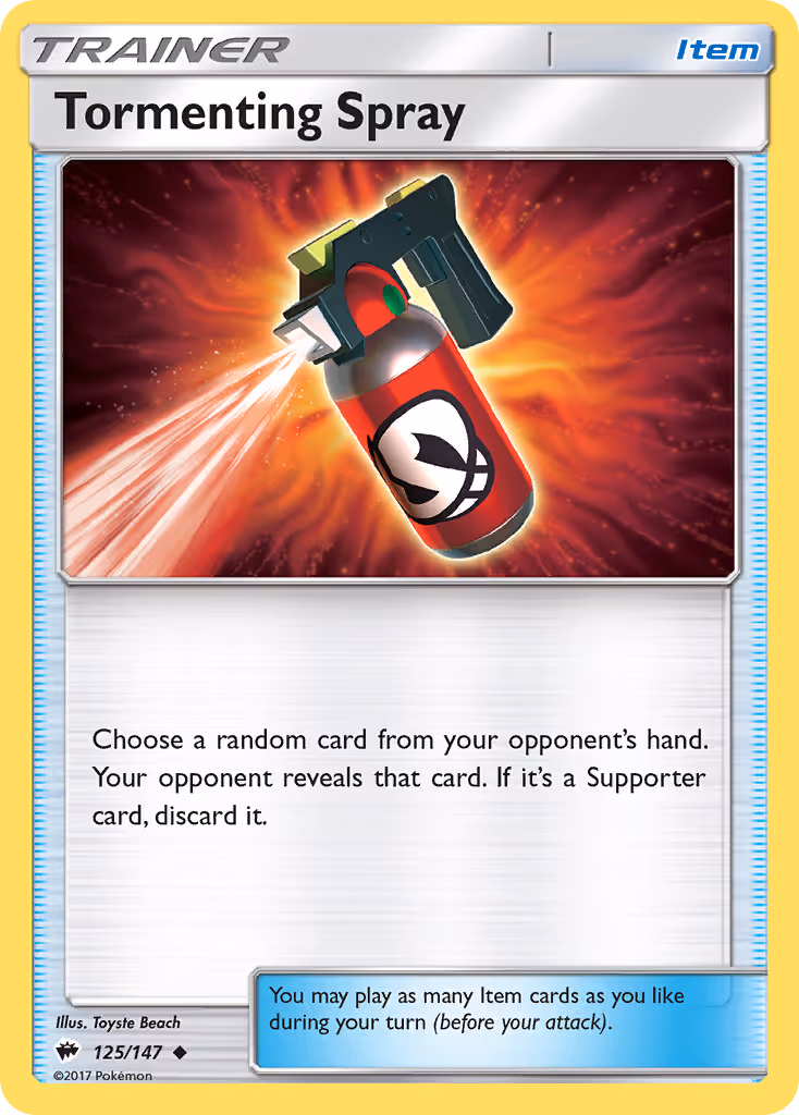 Tormenting Spray 125/147 Pokemon card