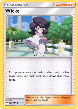 Wicke 127/147 Pokemon card