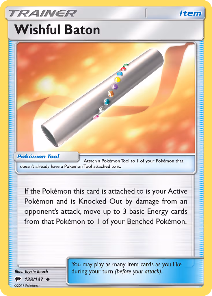 Wishful Baton 128/147 Pokemon card