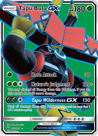 Tapu Bulu GX 130/147 Pokemon card