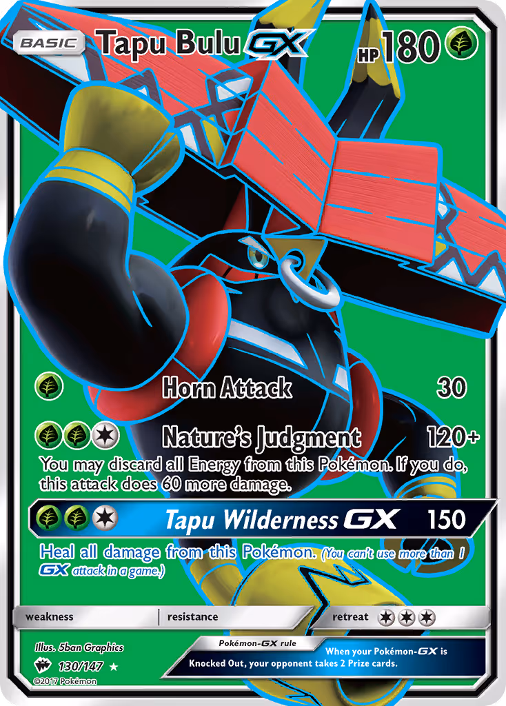 Tapu Bulu GX 130/147 Pokemon card