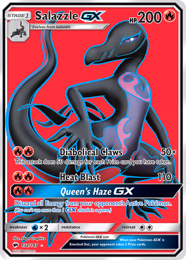 Salazzle GX 132/147 Pokemon card