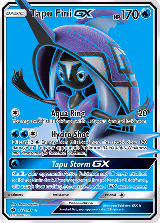 Tapu Fini GX 133/147 Pokemon card