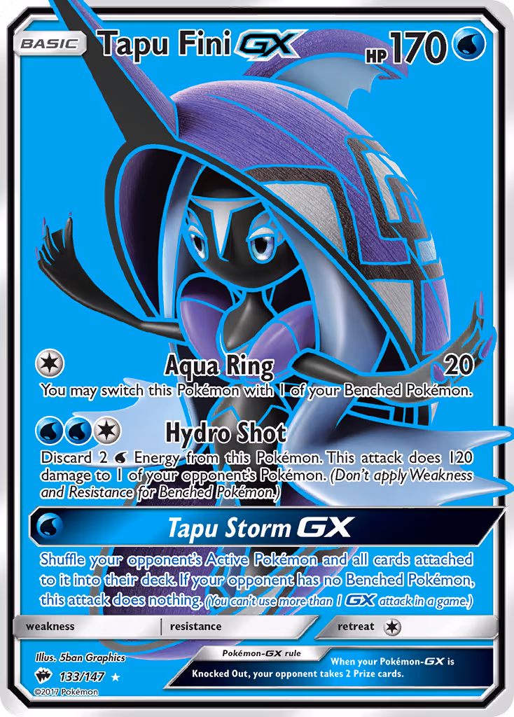 Tapu Fini GX 133/147 Pokemon card