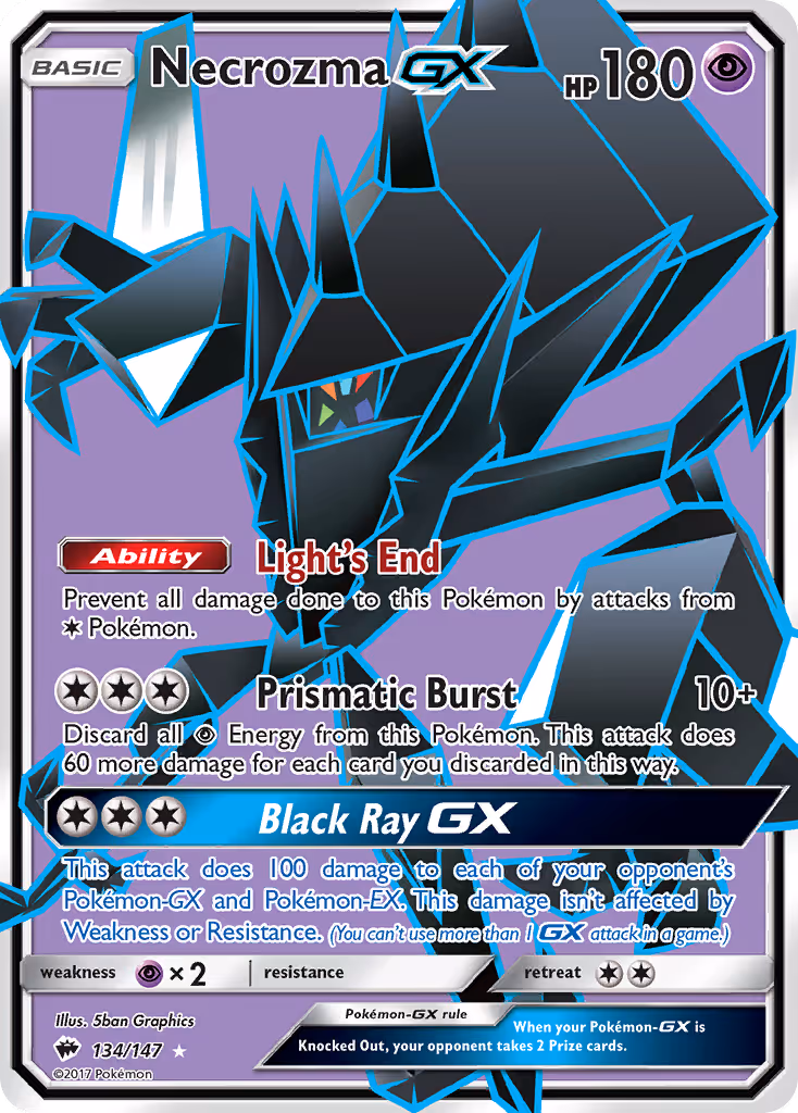 Necrozma GX 134/147 Pokemon card