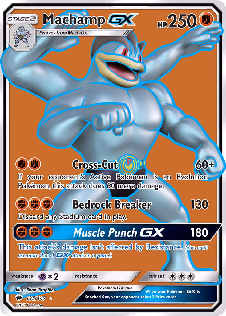 Machamp GX 135/147 Pokemon card