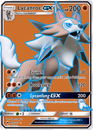 Lycanroc GX 136/147 Pokemon card