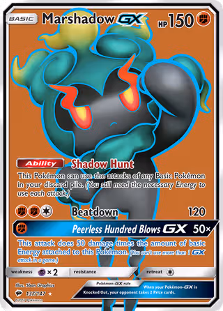 Marshadow GX 137/147 Pokemon card