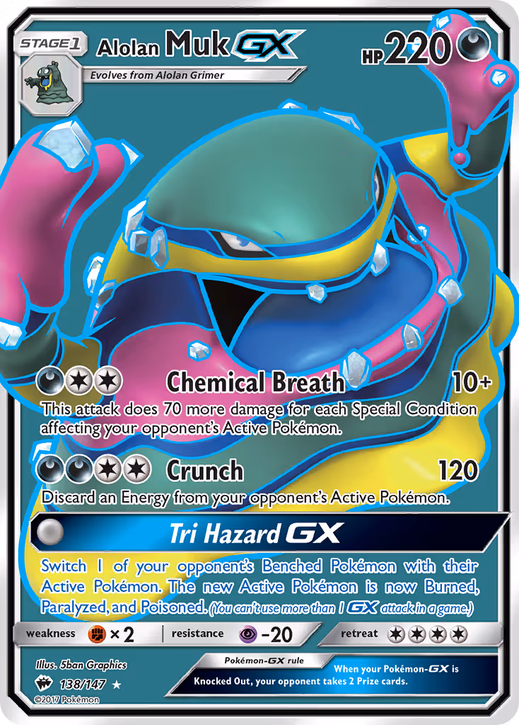 Alolan Muk GX 138/147 Pokemon card