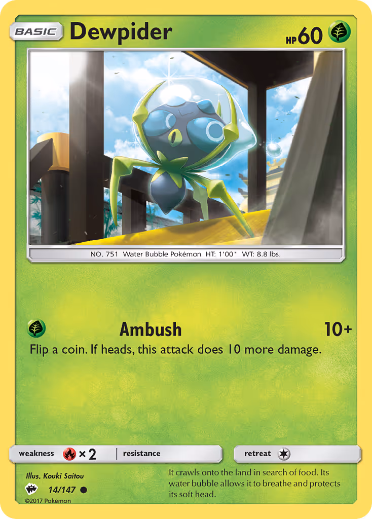 Dewpider 14/147 Pokemon card
