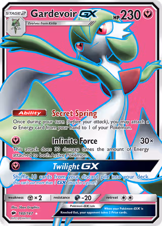 Gardevoir GX 140/147 Pokemon card