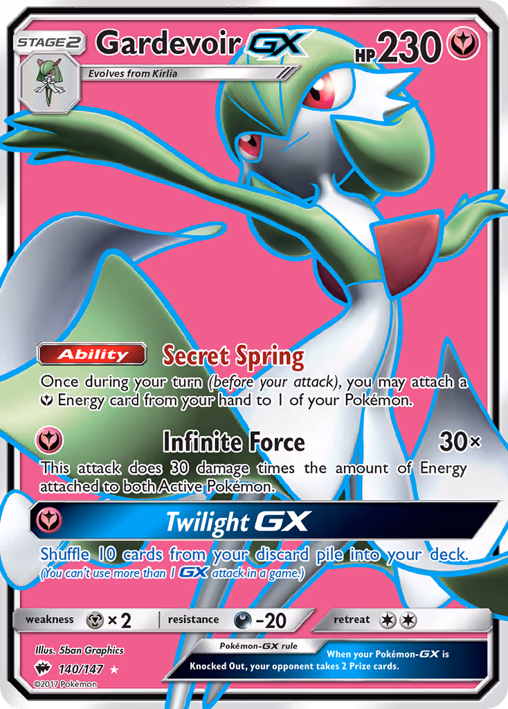 Gardevoir GX 140/147 Pokemon card