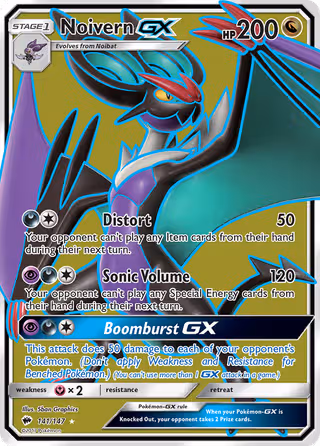 Noivern GX 141/147 Pokemon card