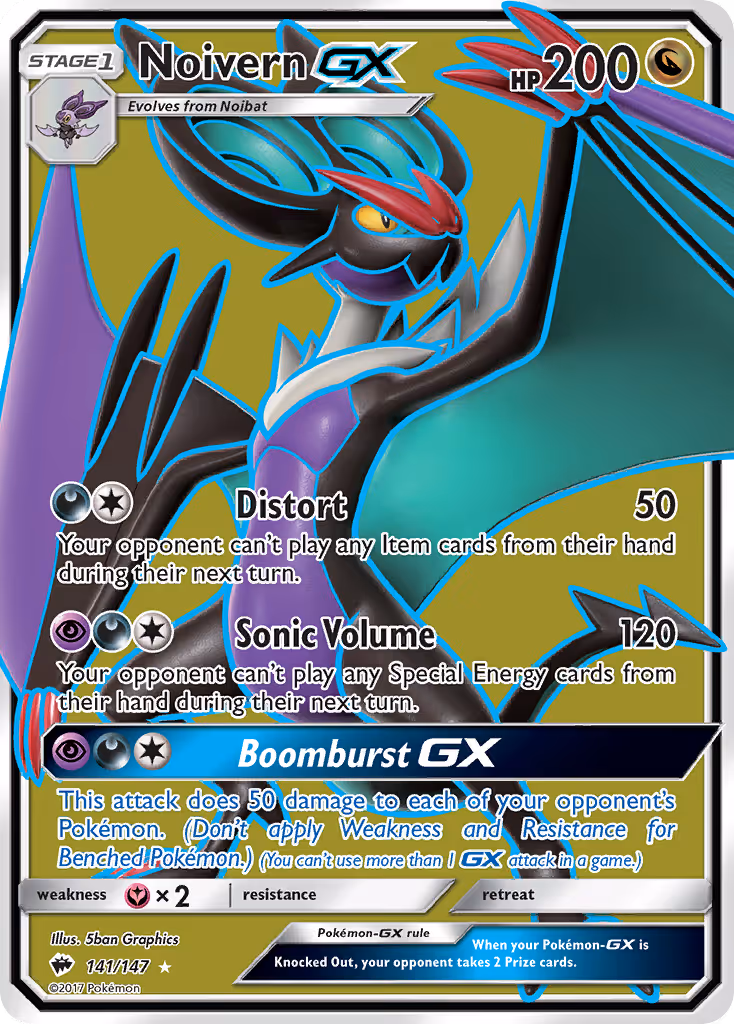 Noivern GX 141/147 Pokemon card