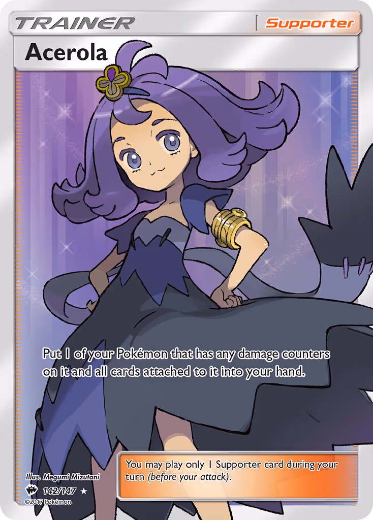 Acerola 142/147 Pokemon card