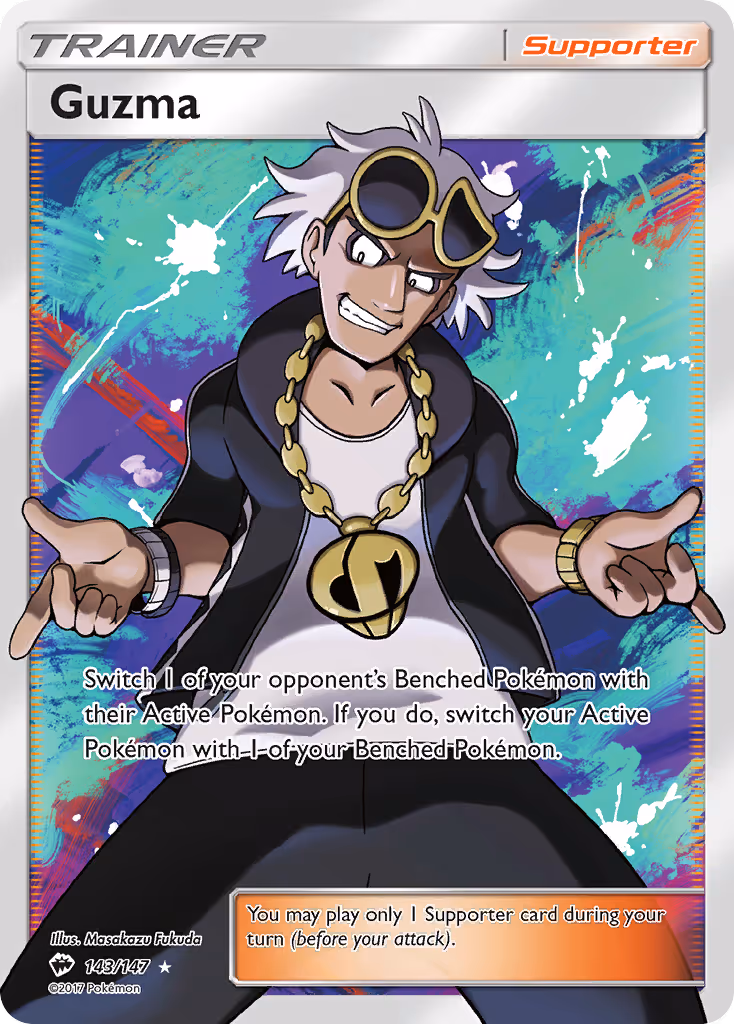 Guzma 143/147 Pokemon card