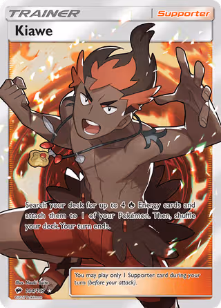 Kiawe 144/147 Pokemon card
