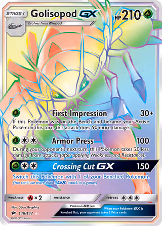 Golisopod GX 148/147 Pokemon card