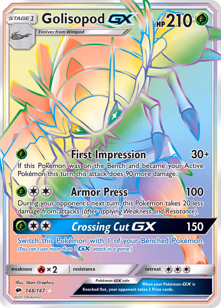 Golisopod GX 148/147 Pokemon card