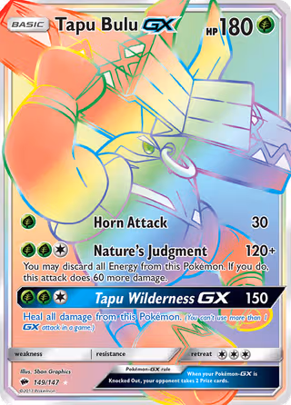 Tapu Bulu GX 149/147 Pokemon card