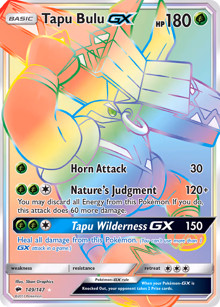 Tapu Bulu GX 149/147 Pokemon card